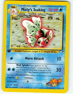 Misty's Seaking - 1st Edition - 55/132 Gym Heroes- WOTC - Pokemon TCG - 2000 - Image 1