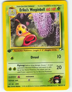 Erika's Weepinbell - 1st Edition - 48/132 Gym Heroes - Pokemon TCG - 2000 - Image 1