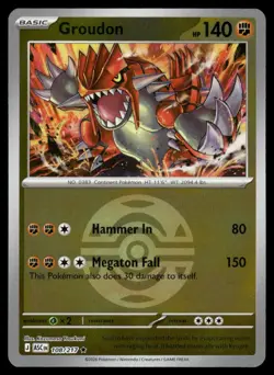 GROUDON (DUSK BALL) 108/217 HOLO RARE ME: ASCENDED HEROES POKEMON NM - Image 2