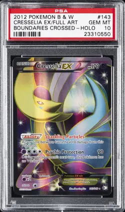 2012 POKEMON B&W BOUNDARIES CROSSED #143 FULL ART/CRESSELIA EX PSA 10 - Image 1