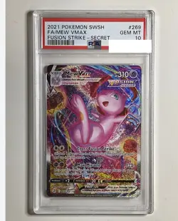 Pokemon Mew VMAX Alternative Art 269/264 Fusion Strike PSA 10 Gem Mint - Image 1