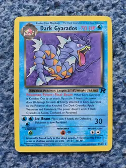 POKEMON TCG 1x RARE DARK GYARADOS TEAM ROCKET 25/82 LIGHT PLAY COND 2000 WOTC - Image 1
