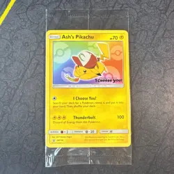 Sealed Ash's Pikachu SM108 Black Star Promo Sun & Moon Pokemon - Image 1