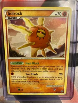 Solrock [Holo+Swirl] - (9/102) Rare - HGSS: Triumphant - Pokemon Card - Image 1