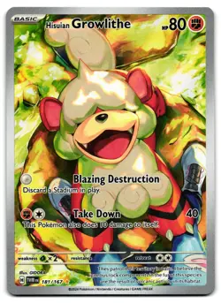 Hisuian Growlithe 181/167 - 🌊 Twilight Masquerade Pokemon TCG 🖤 - LP - Image 1