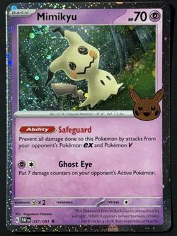 SWIRL💫 Pokemon TCG - Mimikyu Paldean Fates 037/091 Trick or trade 2024 - Image 1