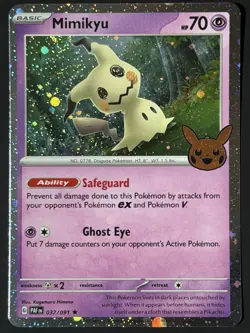 SWIRL💫 Pokemon TCG - Mimikyu Paldean Fates 037/091 Trick or trade 2024 - Image 2