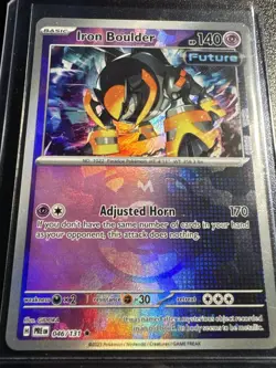 Pokemon TCG SV: Prismatic Evolutions Iron Boulder (Master Ball Pattern) 046/131 - Image 2