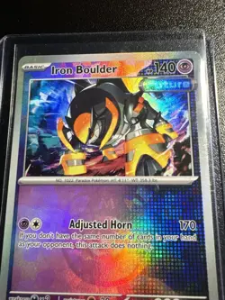 Pokemon TCG SV: Prismatic Evolutions Iron Boulder (Master Ball Pattern) 046/131 - Image 4