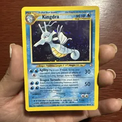 2000 Kingdra #8 Neo Genesis Holo Pokemon Card Rare Swirl c459 - Image 1