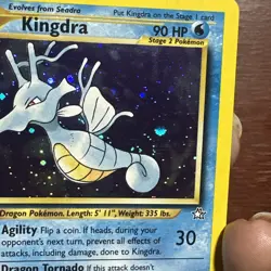 2000 Kingdra #8 Neo Genesis Holo Pokemon Card Rare Swirl c459 - Image 4