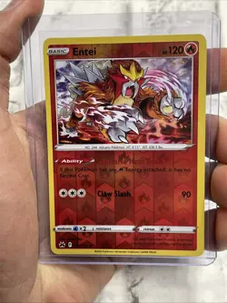 Pokemon Entei 021/159 Reverse Holo Crown Zenith NM Nintendo Rare Card - Image 1
