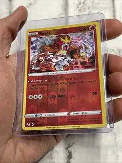 Pokemon Entei 021/159 Reverse Holo Crown Zenith NM Nintendo Rare Card - Image 2