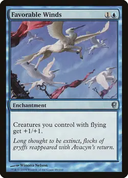 Favorable Winds Conspiracy HEAVILY PLD Blue Uncommon MAGIC MTG CARD ABUGames - Image 1