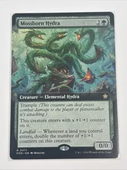 Mossborn Hydra - (Extended Art) - Foundations - NM MTG - Image 1