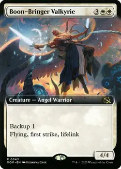 Boon-Bringer Valkyrie (Extended Art) March of the Machine MTG MAGIC RARE - Image 1