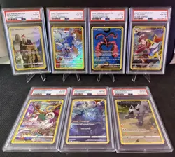 Pokemon Trainer Gallery & Galarian Gallery 7 Card PSA Lot Moltres Kingdra Hoot - Image 1