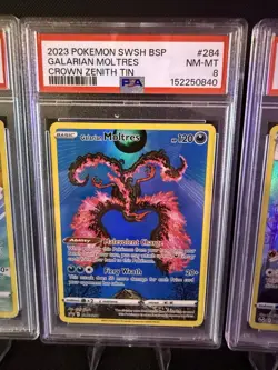 Pokemon Trainer Gallery & Galarian Gallery 7 Card PSA Lot Moltres Kingdra Hoot - Image 2
