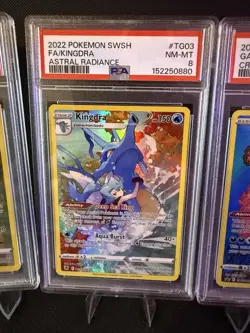 Pokemon Trainer Gallery & Galarian Gallery 7 Card PSA Lot Moltres Kingdra Hoot - Image 3