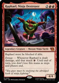 MTG TMNT - Raphael, Ninja Destroyer *FOIL* NM - Image 1