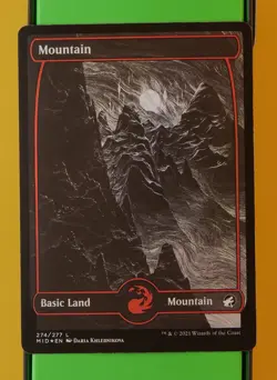 Mountain (Extended Art Foil) 274/277 — MID — Magic MTG - Image 1