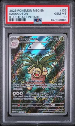 2025 Pokemon Meg En-Mega Evolution #135 Exeggutor Illustration Rare PSA 10 - Image 1