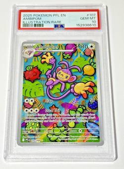 PSA 10 Ambipom 107/094 Pokemon Phantasmal Flames Illustration Rare 2025 GEM MINT - Image 1