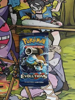 🎊Heavy 20.42g🎊Pokemon XY Evolutions Blastoise Booster Pack Factory 🍀Sealed🍀 - Image 3