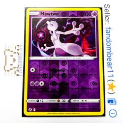 2023 Mewtwo REVERSE HOLO RARE 059/159 Sword & shield Crown Zenith Pokemon NM/LP - Image 1