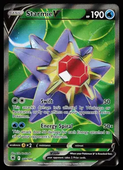 Starmie V 166/189 Ultra Rare Astral Radiance Pokemon Card - Image 1
