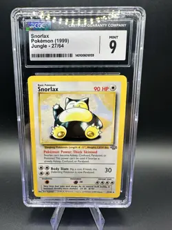 CGC 9 1999 Pokemon Jungle Snorlax - Image 1
