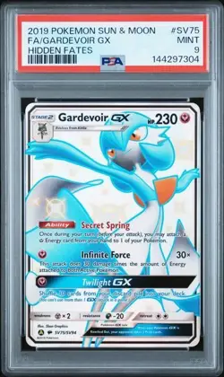 PSA 9 Gardevoir GX SV75/SV94 Pokemon Hidden Fates Shiny Vault - Image 1