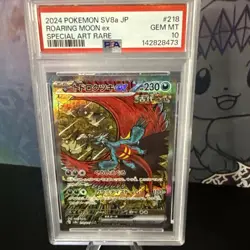 2024 Pokemon JP SV8a Terastal Festival Ex #218 Roaring Moon EX SAR PSA 10 - Image 1
