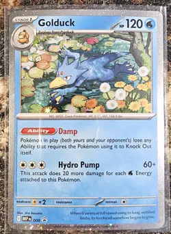 Pokemon Black Star Promo Golduck Cosmos Holo 8 NM or better - Image 1