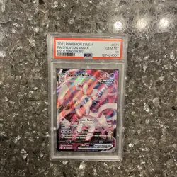 2021 Pokemon Swsh Fa/ Sylveon VMax Evolving Skies PSA 10 075/203 Rapid Strike!!! - Image 3