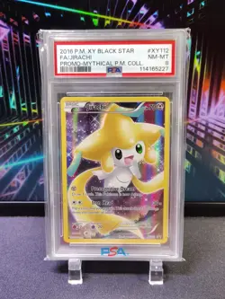 2016 Pokemon Jirachi Full Art XY112 Mythical Collection Promo PSA 8 NM-MINT - Image 1