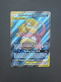 Pokemon Slowpoke & Psyduck GX TAG TEAM Ultra Rare Full Art Holo 217/236 MINT 🔥 - Image 1
