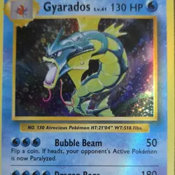Wizards of the Coast 1999 Pokemon TCG Base Set Gyarados Holo Rare 6/102 130HP - Image 1