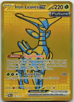 Iron Leaves ex 176/131 Holo Hyper Rare Prismatic Evolutions Pokemon NM/M - Image 1