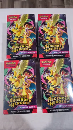 Pokemon Ascended Heroes Booster Bundles Lot of 4 - Image 1
