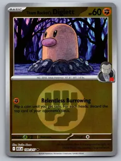 Team Rocket's Diglett (Energy Symbol) 100/217 Ascended Heroes Pokemon Reverse NM - Image 1