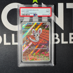 Minccino 152/086 - Sv: Black Bolt - Illustration Rare - Pokemon TCG - PSA 9 Mint - Image 1