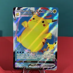 Surfing Pikachu VMAX 009/025 Holo VMAX Rare Celebrations Pokemon Holo Near Mint - Image 1