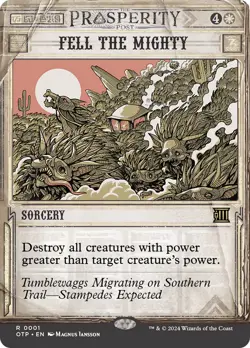 MTG Fell the Mighty [Outlaws of Thunder Junction: Breaking News] Near Mint Magic - Image 1