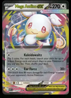 Mega Audino ex 172/217 Double Rare ME: Ascended Heroes Pokemon NM - Image 1
