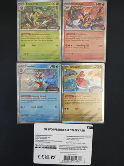 Twilight Masquerade Staff Promos - Complete Set Of 4 Pokemon TCG promo - Image 1