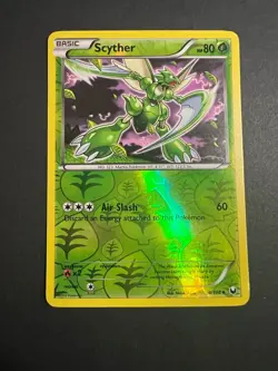 2012 Pokemon, B&W Dark Explorers, #4/108 Scyther, Reverse Holo Uncommon - Image 1