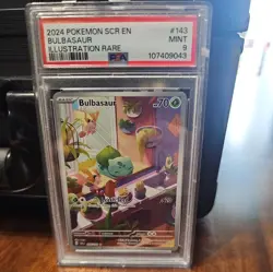 Pokemon Bulbasaur 143/142 Sv07 Stellar Crown IR Holo PSA 9 143 MINT - Image 1