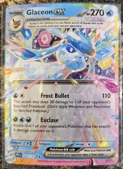 Pokemon 2025 Prismatic Evolutions Glaceon Ex 26 NM or better - Image 1