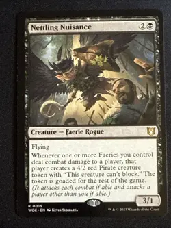1x Nettling Nuisance (0015) Wilds Of Eldraine Commander LP MTG Magic x1 MKE - Image 1